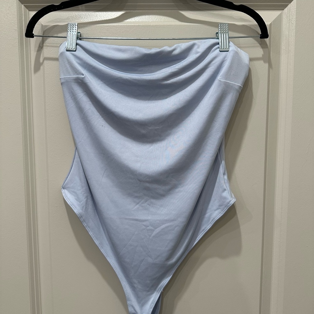 Strapless Light Blue Bodysuit